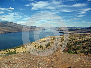 Kamloops Lake in Evening Light, British Columbia, Canada photo