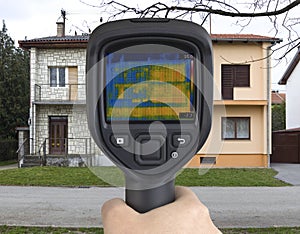 Semi Detached Houses Infrared Camera