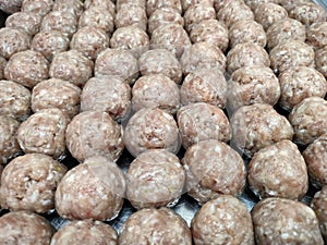Semi - finished meat products . Ready-made meatballs