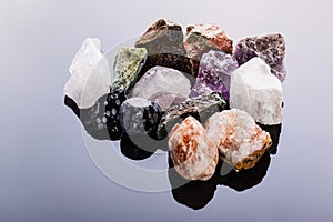 Semi-precious gems heap
