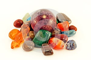 Semi precious stones / Crystal Stone Types / healing stones, worry stones, palm stones, ponder stones.