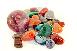 Semi precious stones / Crystal Stone Types / healing stones, worry stones, palm stones, ponder stones.