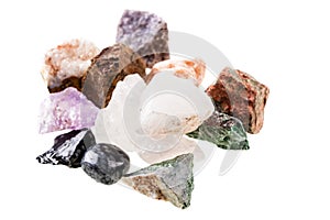 Semi-precious stones heap