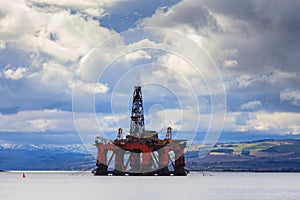Semi Submersible Oil Rig at Cromarty Firth in Invergordon photo