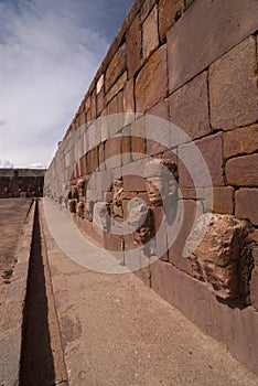 Semi-subterranean Temple in Tiwanaku. photo