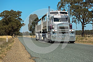 Semi Trailer Road Transport on rural road