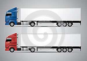 Semi-trailer Truck - Vector Illustration