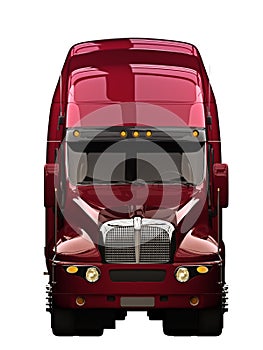 Semi truck front view