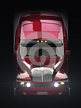 Semi truck front view