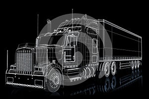 Semi truck illustration