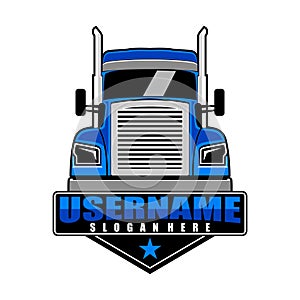 Semi truck logo