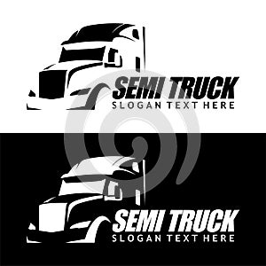 Semi truck logo design