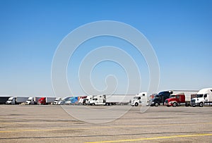 Semi-Truck Parking Lot