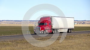 Semi truck with trailer