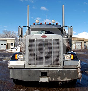 Semi Truck in Winter