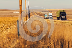 Semi Trucks on a Highway