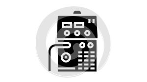 semiautomatic device glyph icon animation