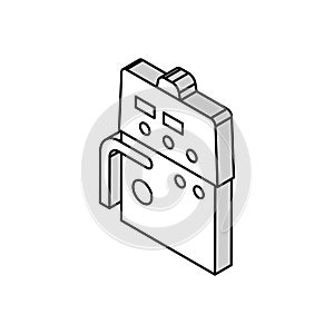 semiautomatic device isometric icon vector illustration