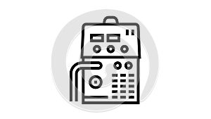 semiautomatic device line icon animation