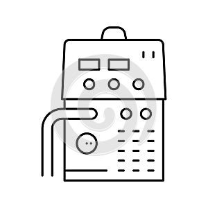 semiautomatic device line icon vector illustration