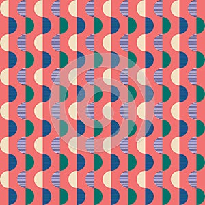 Semicircle seamless pattern