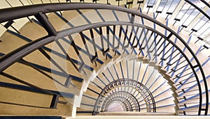 Semicircular styled winding stair