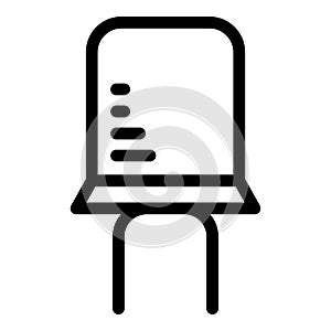 Semiconductor capacitor icon, outline style