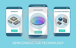 Semiconductor Chips Vertical Banners