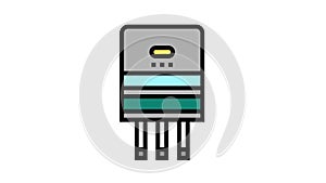 semiconductor production color icon animation