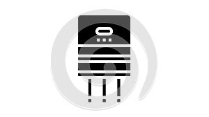 semiconductor production glyph icon animation