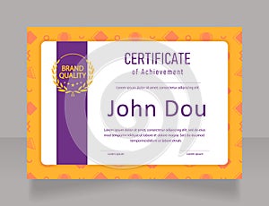 Seminar certificate design template