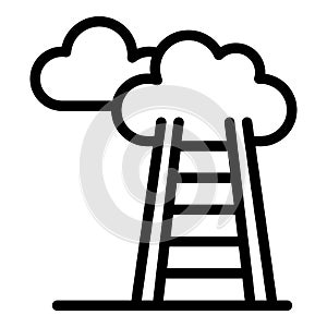 Seminar ladder icon outline vector. Training course