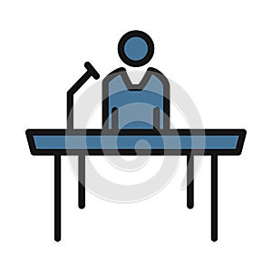 seminar, training line isolated vector icon can be easily modified and edit