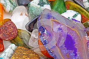 Semiprecious natural stones photo