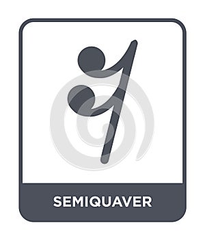 semiquaver icon in trendy design style. semiquaver icon isolated on white background. semiquaver vector icon simple and modern