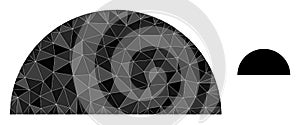 Semisphere Triangle Lowpoly Flat Icon photo