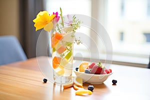 semisweet moscato with summer fruit arrangement