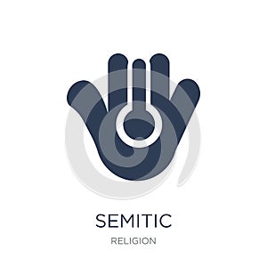 Semitic Neopaganism icon. Trendy flat vector Semitic Neopaganism icon on white background from Religion collection