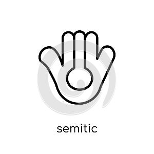 Semitic Neopaganism icon. Trendy modern flat linear vector Semitic Neopaganism icon on white background from thin line Religion c