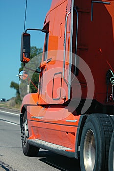 Semitruck on the freeway