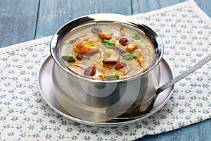 Semiya payasam, indian vermicelli kheer with coconut milk