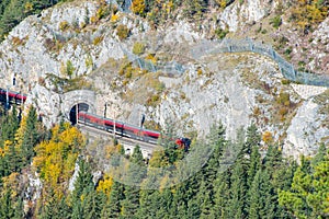 Semmering Railway with train