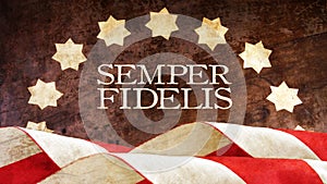 Semper Fidelis. A Latin phrase photo