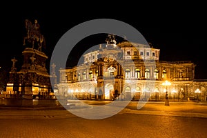 Semper opera at night photo