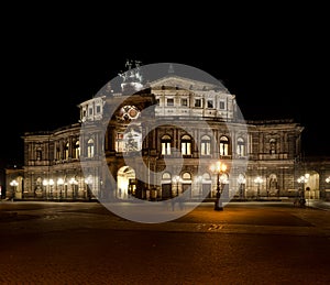 Semper Opera at night