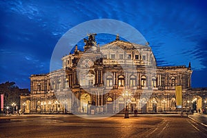 The Semperoper opera house in Dresden