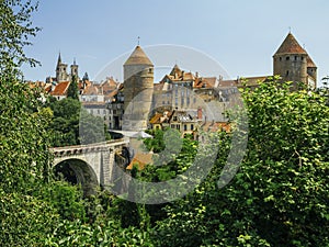 Semur en Auxois in Burgundy, France