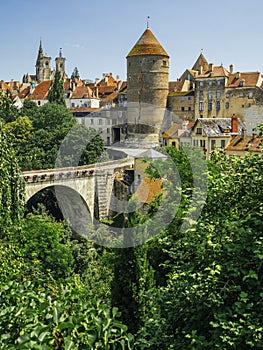 Semur en Auxois in Burgundy, France