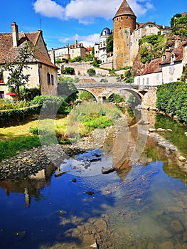 Semur-en-Auxois, Burgundy, France medieval village of astonishing beauty