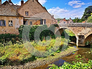 Semur-en-Auxois, Burgundy, France medieval village of astonishing beauty